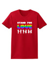 Stand For Love Rainbow Womens Dark T-Shirt-TooLoud-Red-X-Small-Davson Sales