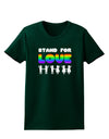 Stand For Love Rainbow Womens Dark T-Shirt-TooLoud-Forest-Green-Small-Davson Sales