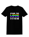 Stand For Love Rainbow Womens Dark T-Shirt-TooLoud-Black-X-Small-Davson Sales