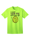 Stand out with the I Hope Sen-Pie Notices Me Adult T-Shirt - A Must-Have for Anime Enthusiasts!-Mens T-shirts-TooLoud-Neon-Green-Small-Davson Sales