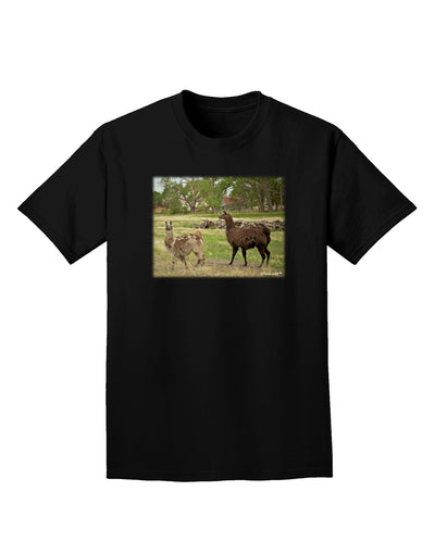 Standing Llamas Adult Dark T-Shirt by TooLoud-Mens T-Shirt-TooLoud-Black-Small-Davson Sales