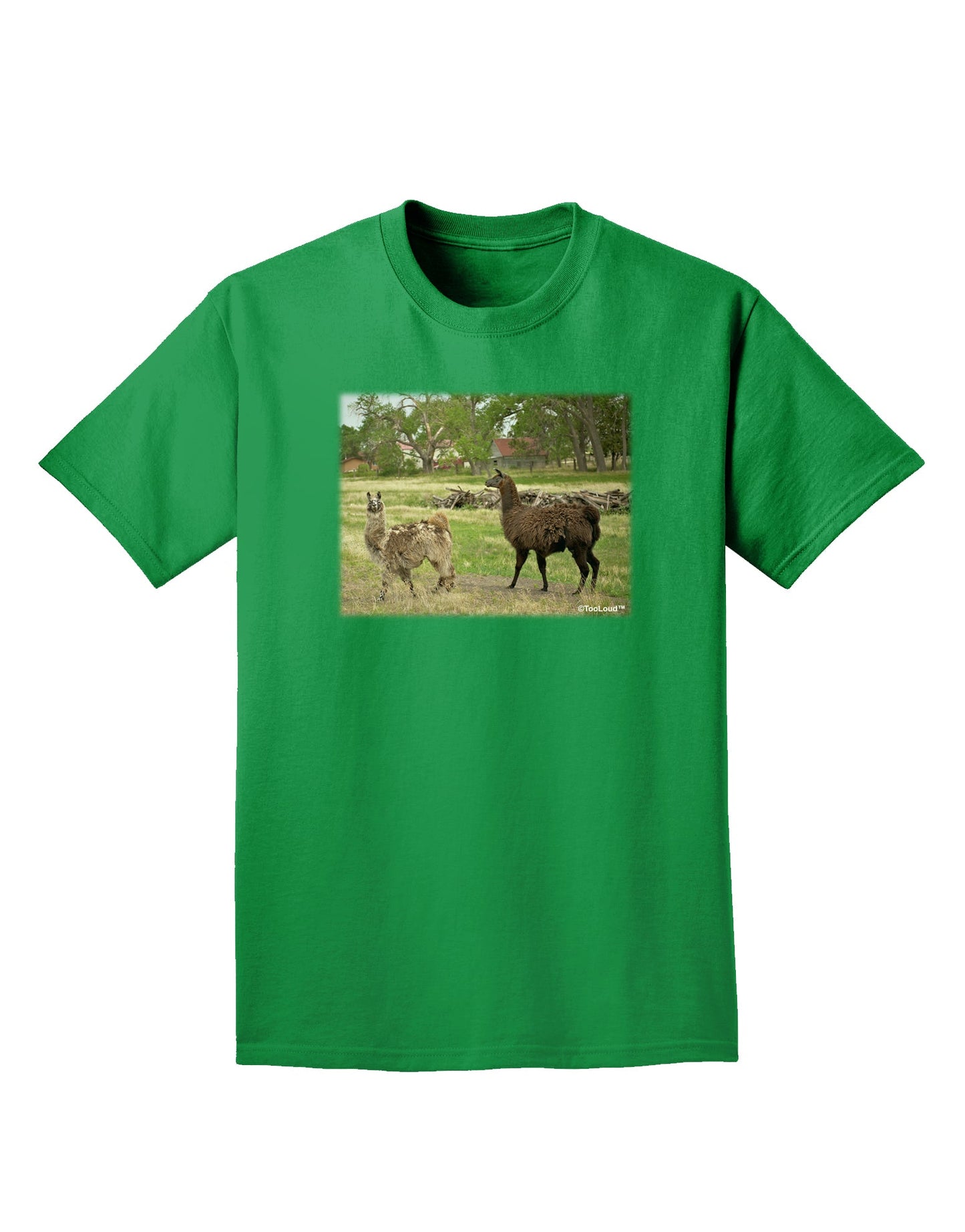 Standing Llamas Adult Dark T-Shirt by TooLoud-Mens T-Shirt-TooLoud-Kelly-Green-Small-Davson Sales