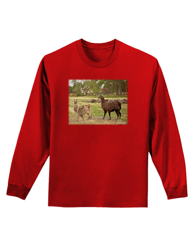 Standing Llamas Adult Long Sleeve Dark T-Shirt by TooLoud-TooLoud-Red-Small-Davson Sales