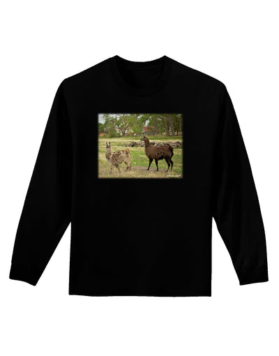 Standing Llamas Adult Long Sleeve Dark T-Shirt by TooLoud-TooLoud-Black-Small-Davson Sales