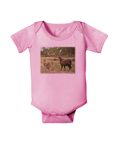 Standing Llamas Baby Romper Bodysuit by TooLoud-Baby Romper-TooLoud-Pink-06-Months-Davson Sales