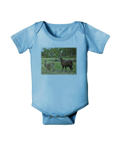 Standing Llamas Baby Romper Bodysuit by TooLoud-Baby Romper-TooLoud-LightBlue-06-Months-Davson Sales