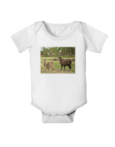 Standing Llamas Baby Romper Bodysuit by TooLoud-Baby Romper-TooLoud-White-06-Months-Davson Sales