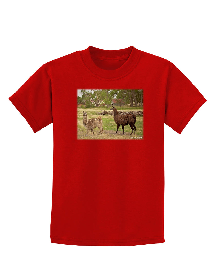 Standing Llamas Childrens Dark T-Shirt by TooLoud-Childrens T-Shirt-TooLoud-Black-X-Small-Davson Sales