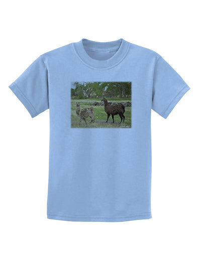 Standing Llamas Childrens T-Shirt by TooLoud-Childrens T-Shirt-TooLoud-Light-Blue-X-Small-Davson Sales