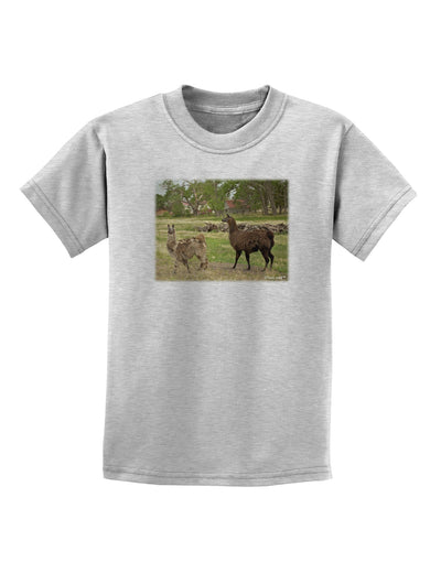 Standing Llamas Childrens T-Shirt by TooLoud-Childrens T-Shirt-TooLoud-AshGray-X-Small-Davson Sales