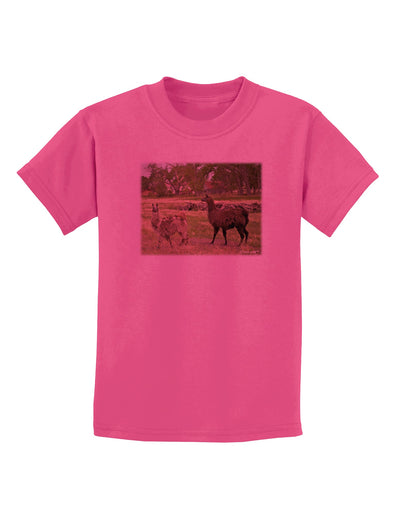 Standing Llamas Childrens T-Shirt by TooLoud-Childrens T-Shirt-TooLoud-Sangria-X-Small-Davson Sales