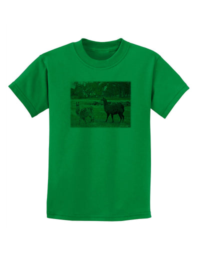 Standing Llamas Childrens T-Shirt by TooLoud-Childrens T-Shirt-TooLoud-Kelly-Green-X-Small-Davson Sales