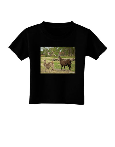 Standing Llamas Toddler T-Shirt Dark by TooLoud-Toddler T-Shirt-TooLoud-Black-2T-Davson Sales