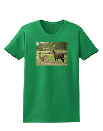 Standing Llamas Womens Dark T-Shirt by TooLoud-Womens T-Shirt-TooLoud-Kelly-Green-X-Small-Davson Sales