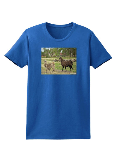 Standing Llamas Womens Dark T-Shirt by TooLoud-Womens T-Shirt-TooLoud-Royal-Blue-X-Small-Davson Sales