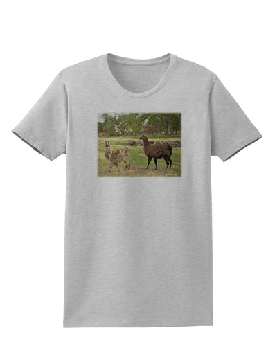 Standing Llamas Womens T-Shirt by TooLoud-Womens T-Shirt-TooLoud-AshGray-X-Small-Davson Sales