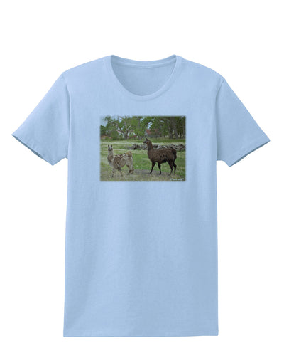 Standing Llamas Womens T-Shirt by TooLoud-Womens T-Shirt-TooLoud-Light-Blue-X-Small-Davson Sales