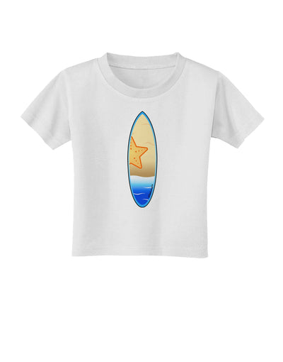 Starfish Surfboard Toddler T-Shirt by TooLoud-Toddler T-Shirt-TooLoud-White-2T-Davson Sales