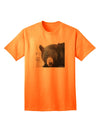 Staring Black Bear Adult T-Shirt-unisex t-shirt-TooLoud-Neon-Orange-Small-Davson Sales