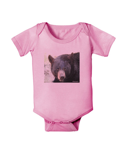 Staring Black Bear Baby Romper Bodysuit-Baby Romper-TooLoud-Pink-06-Months-Davson Sales