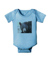 Staring Black Bear Baby Romper Bodysuit-Baby Romper-TooLoud-LightBlue-06-Months-Davson Sales