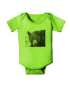 Staring Black Bear Baby Romper Bodysuit-Baby Romper-TooLoud-Lime-06-Months-Davson Sales