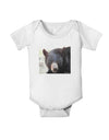 Staring Black Bear Baby Romper Bodysuit-Baby Romper-TooLoud-White-06-Months-Davson Sales