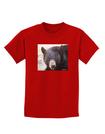 Staring Black Bear Childrens Dark T-Shirt-Childrens T-Shirt-TooLoud-Red-X-Small-Davson Sales