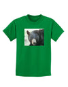 Staring Black Bear Childrens Dark T-Shirt-Childrens T-Shirt-TooLoud-Kelly-Green-X-Small-Davson Sales