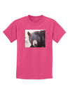 Staring Black Bear Childrens Dark T-Shirt-Childrens T-Shirt-TooLoud-Sangria-X-Small-Davson Sales