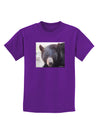 Staring Black Bear Childrens Dark T-Shirt-Childrens T-Shirt-TooLoud-Purple-X-Small-Davson Sales