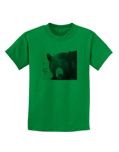 Staring Black Bear Childrens T-Shirt-Childrens T-Shirt-TooLoud-Kelly-Green-X-Small-Davson Sales