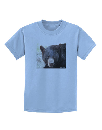 Staring Black Bear Childrens T-Shirt-Childrens T-Shirt-TooLoud-Light-Blue-X-Small-Davson Sales