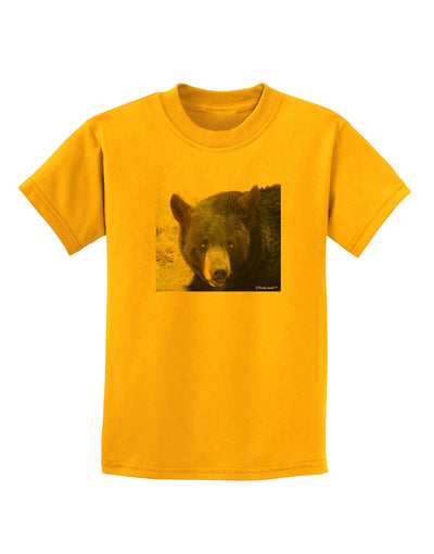 Staring Black Bear Childrens T-Shirt-Childrens T-Shirt-TooLoud-Gold-X-Small-Davson Sales