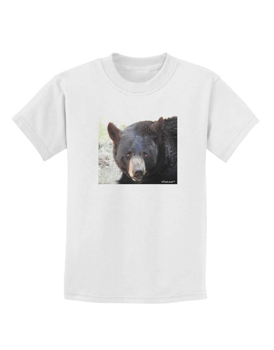 Staring Black Bear Childrens T-Shirt-Childrens T-Shirt-TooLoud-White-X-Small-Davson Sales