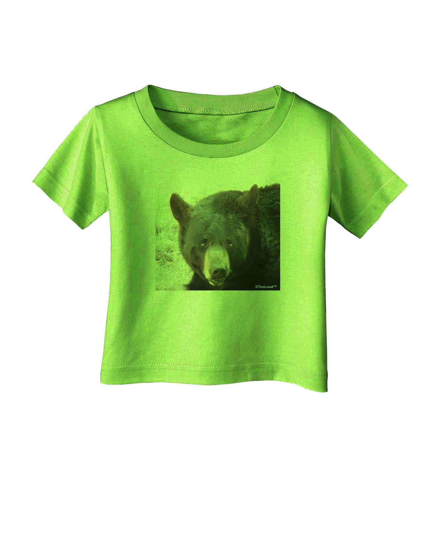 Staring Black Bear Infant T-Shirt-Infant T-Shirt-TooLoud-Lime-Green-06-Months-Davson Sales