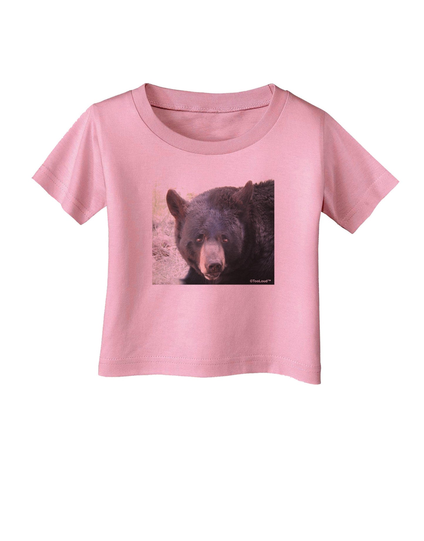 Staring Black Bear Infant T-Shirt-Infant T-Shirt-TooLoud-Candy-Pink-06-Months-Davson Sales