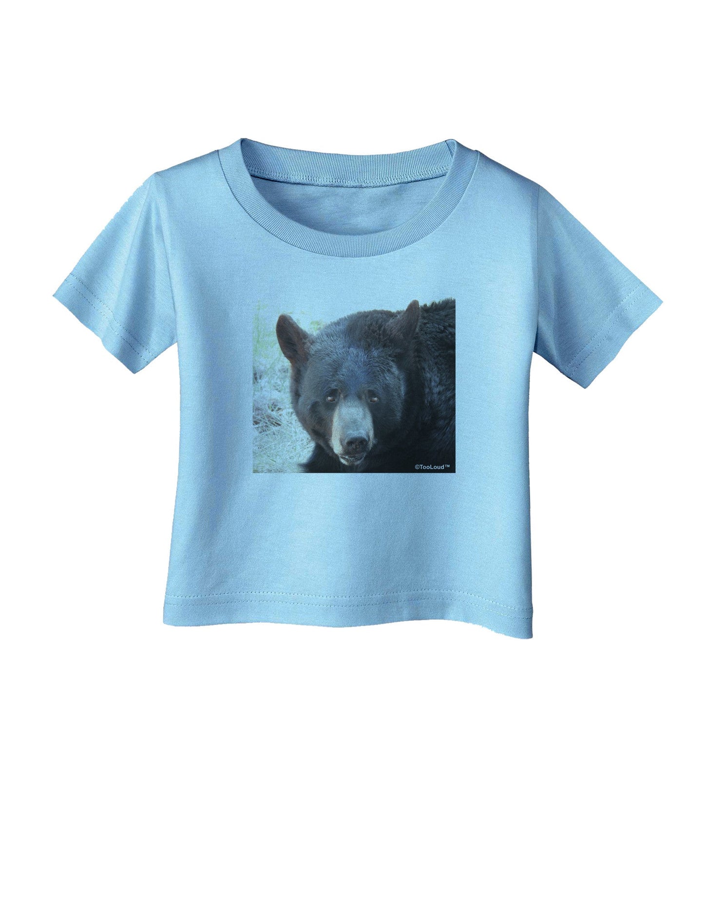 Staring Black Bear Infant T-Shirt-Infant T-Shirt-TooLoud-Aquatic-Blue-06-Months-Davson Sales