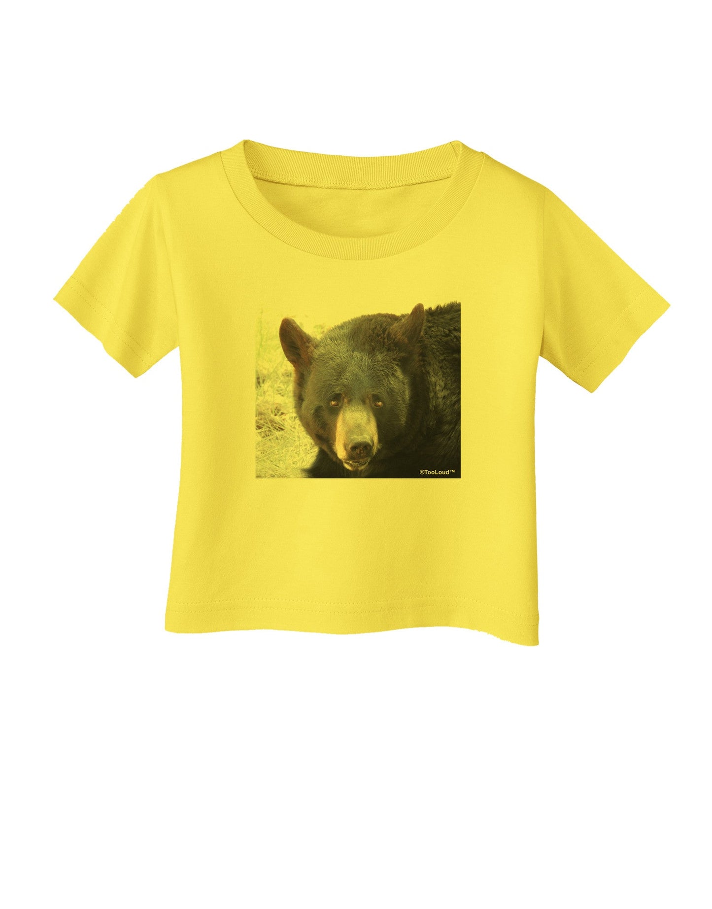 Staring Black Bear Infant T-Shirt-Infant T-Shirt-TooLoud-Yellow-06-Months-Davson Sales