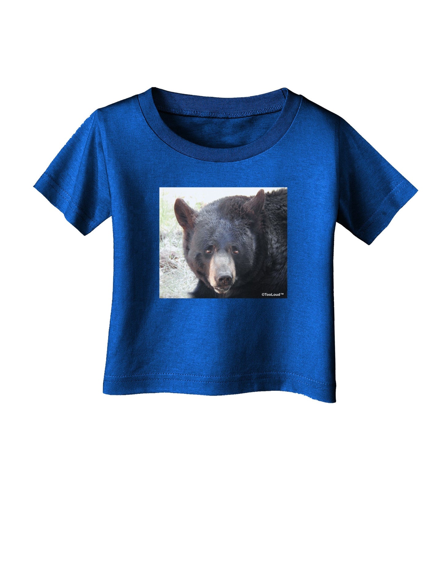 Staring Black Bear Infant T-Shirt Dark-Infant T-Shirt-TooLoud-Royal-Blue-06-Months-Davson Sales