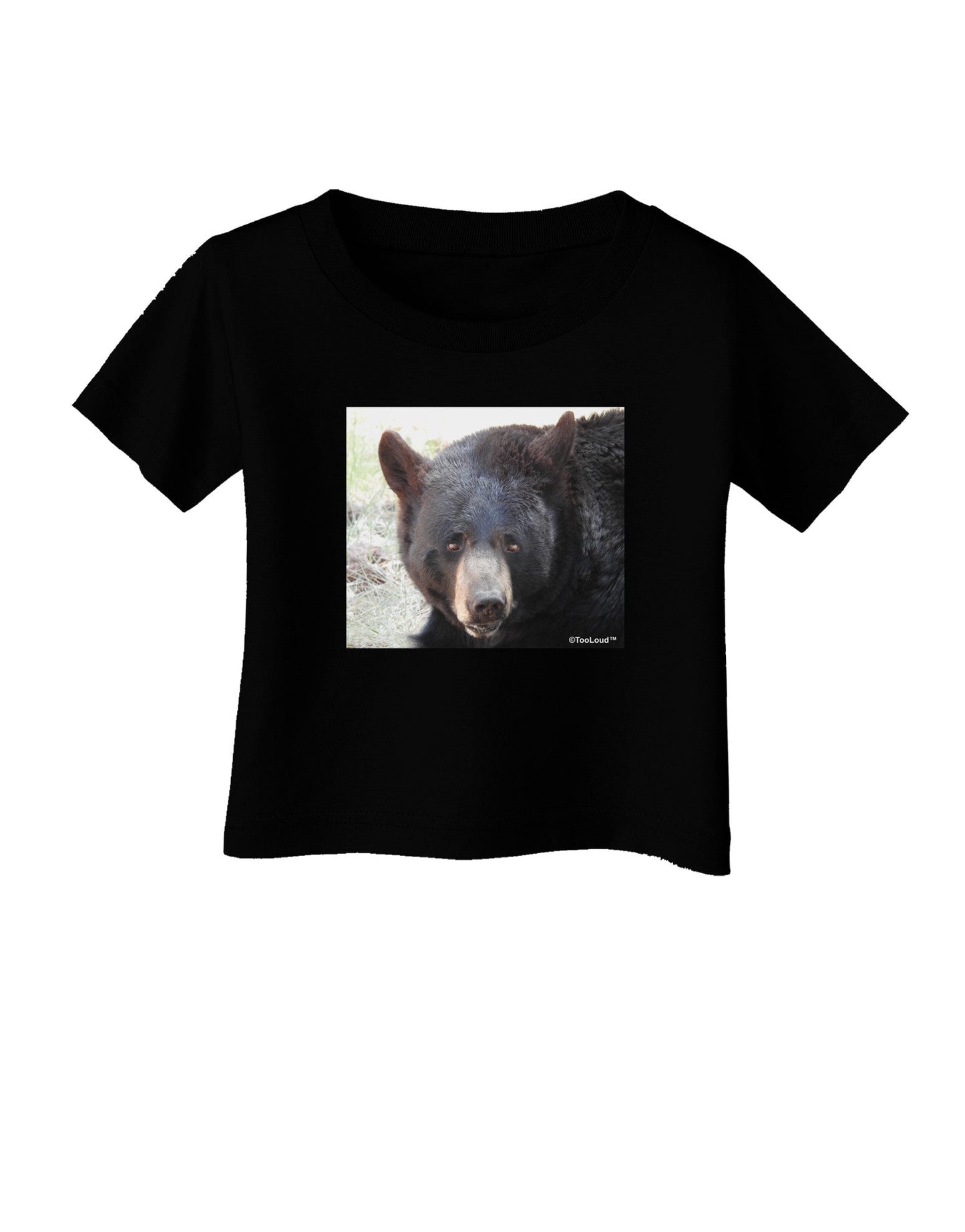 Staring Black Bear Infant T-Shirt Dark-Infant T-Shirt-TooLoud-Black-06-Months-Davson Sales