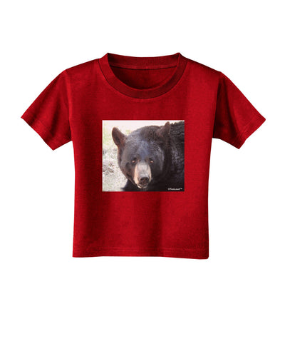 Staring Black Bear Toddler T-Shirt Dark-Toddler T-Shirt-TooLoud-Red-2T-Davson Sales