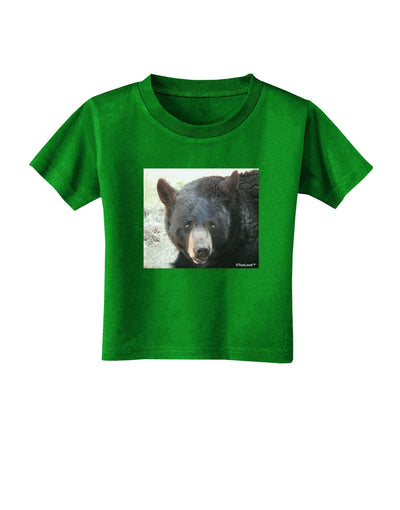 Staring Black Bear Toddler T-Shirt Dark-Toddler T-Shirt-TooLoud-Clover-Green-2T-Davson Sales