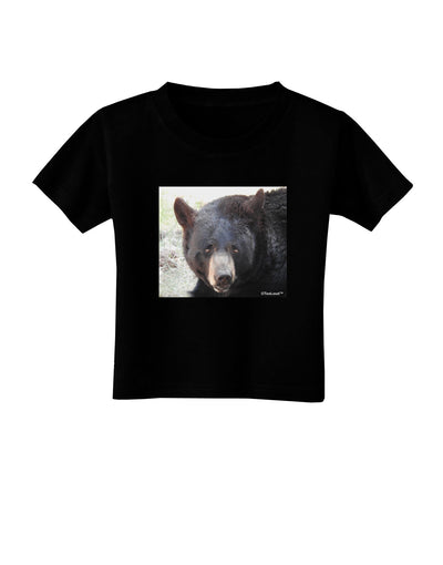 Staring Black Bear Toddler T-Shirt Dark-Toddler T-Shirt-TooLoud-Black-2T-Davson Sales