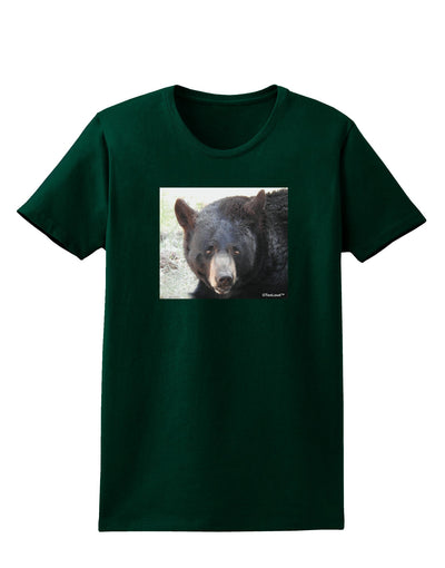 Staring Black Bear Womens Dark T-Shirt-Womens T-Shirt-TooLoud-Forest-Green-Small-Davson Sales