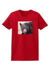 Staring Black Bear Womens Dark T-Shirt-Womens T-Shirt-TooLoud-Red-X-Small-Davson Sales