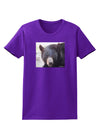 Staring Black Bear Womens Dark T-Shirt-Womens T-Shirt-TooLoud-Purple-X-Small-Davson Sales