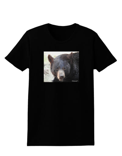 Staring Black Bear Womens Dark T-Shirt-Womens T-Shirt-TooLoud-Black-X-Small-Davson Sales