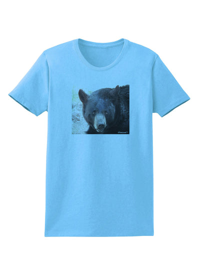 Staring Black Bear Womens T-Shirt-Womens T-Shirt-TooLoud-Aquatic-Blue-X-Small-Davson Sales