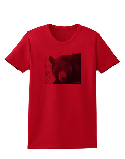 Staring Black Bear Womens T-Shirt-Womens T-Shirt-TooLoud-Red-X-Small-Davson Sales